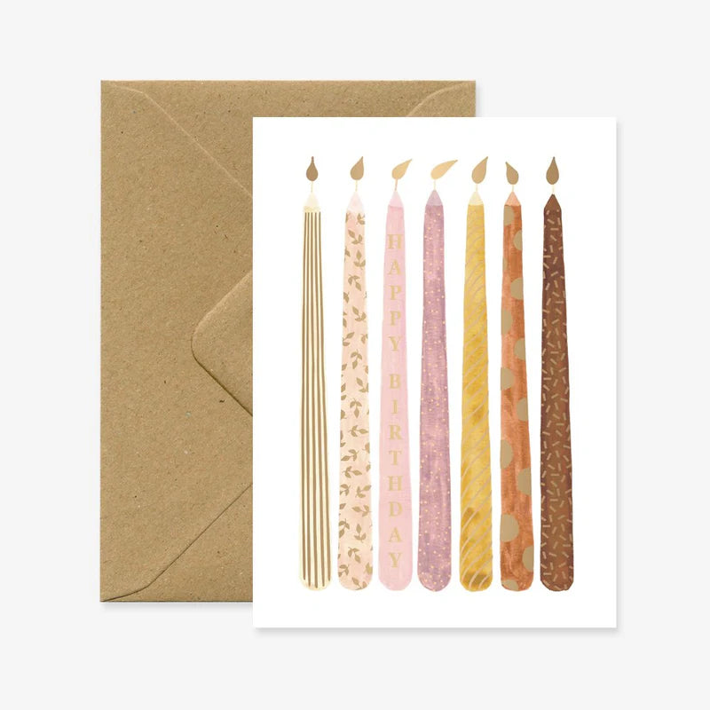 Tarjeta felicitación Candles