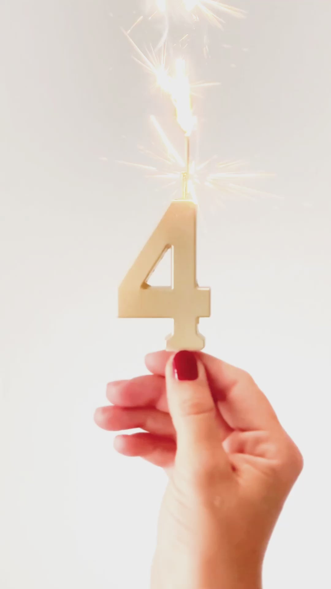 Sparkler / Golden Number Candle