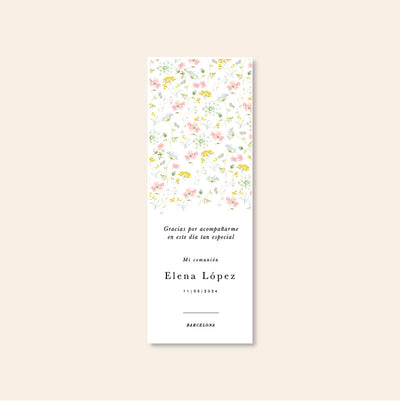 Spring Flower personalized bookmark