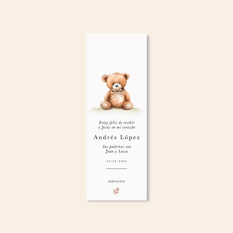 Personalized Teddy bookmark