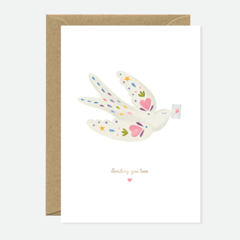 Tarjeta felicitación Sending Love Bird