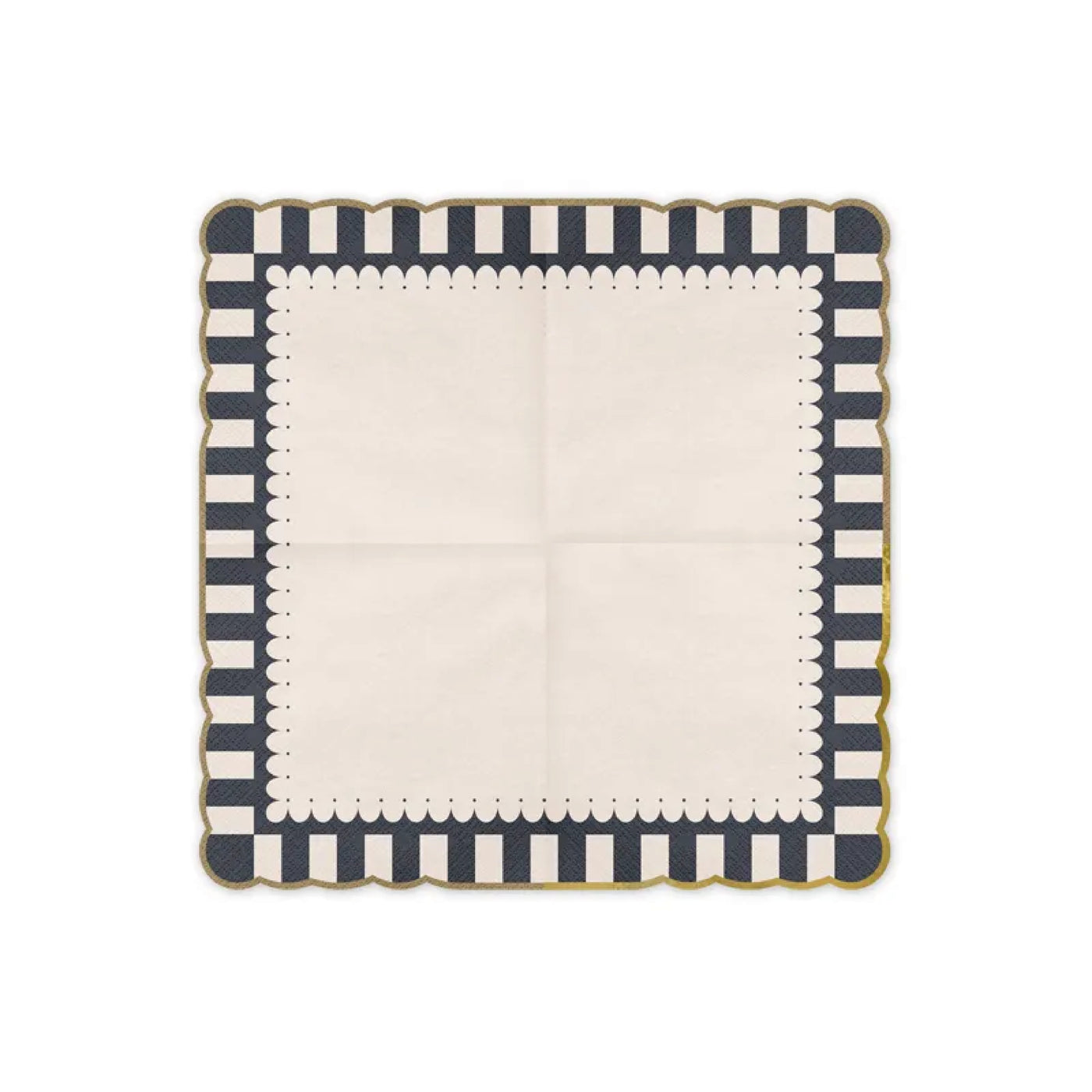 Servilleta Stripes vintage con detalle dorado / 12 uds.