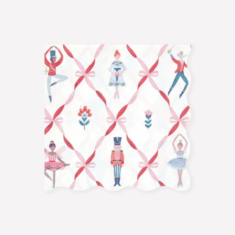 Christmas Nutcracker Ballet Napkins / 16 pcs.