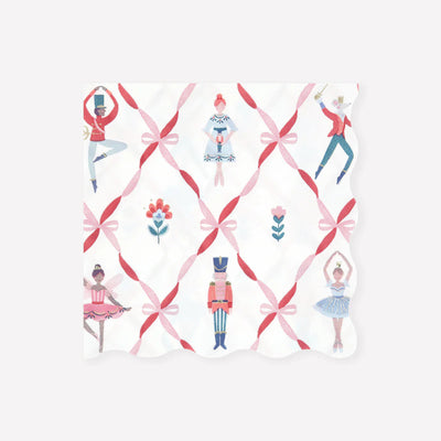 Christmas Nutcracker Ballet Napkins / 16 pcs.