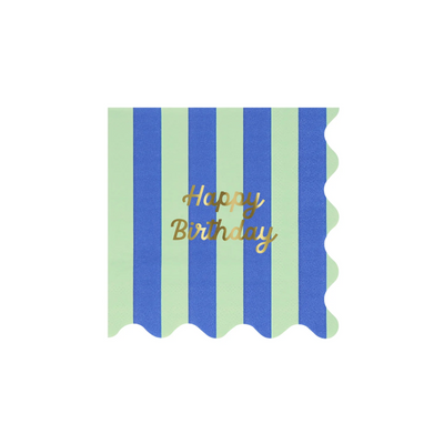 Servilleta Stripe multicolor Happy Birthday