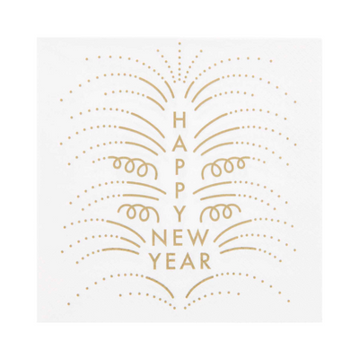 Happy New Year Napkin Gold / 20 pcs.