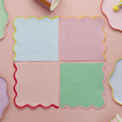 Bright Banquet Pastel Napkins / 16 pcs.