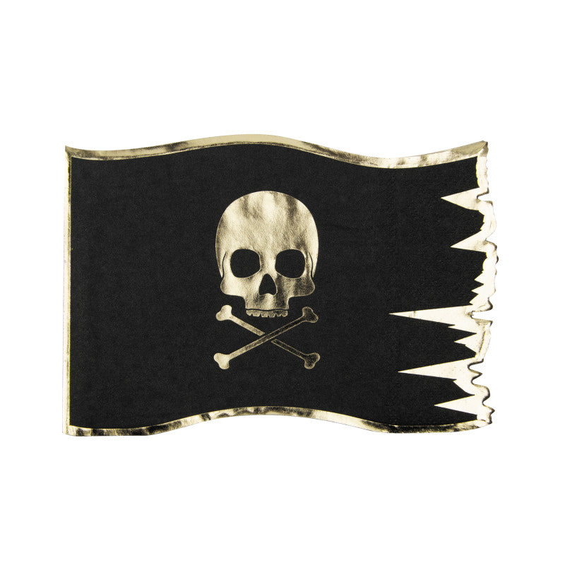 Servilleta bandera pirata / 16 uds.