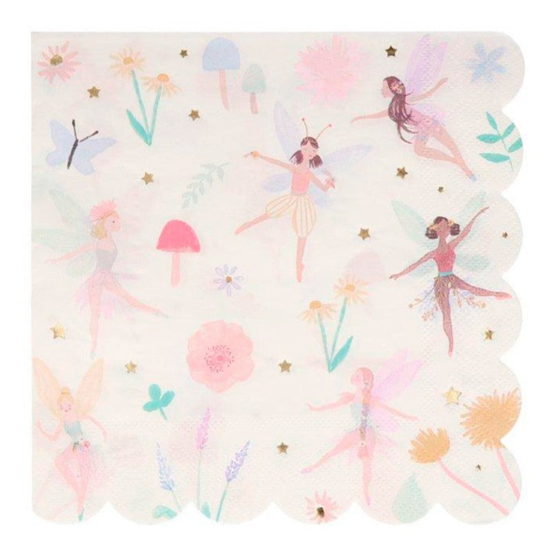Large spring fairies napkin / 16 pcs.
