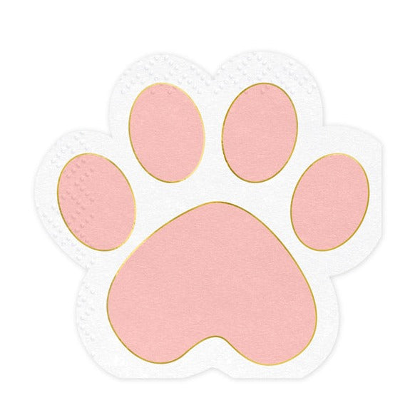 Cat footprint napkin / 12 pcs.