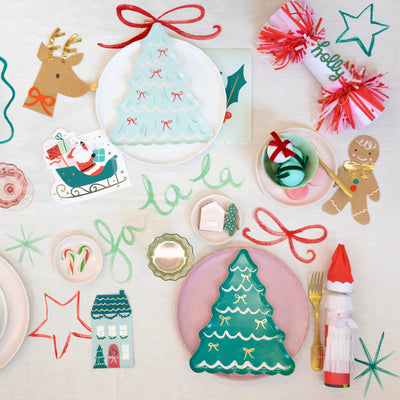 Christmas napkins Santa and his sleigh / 16 pcs.