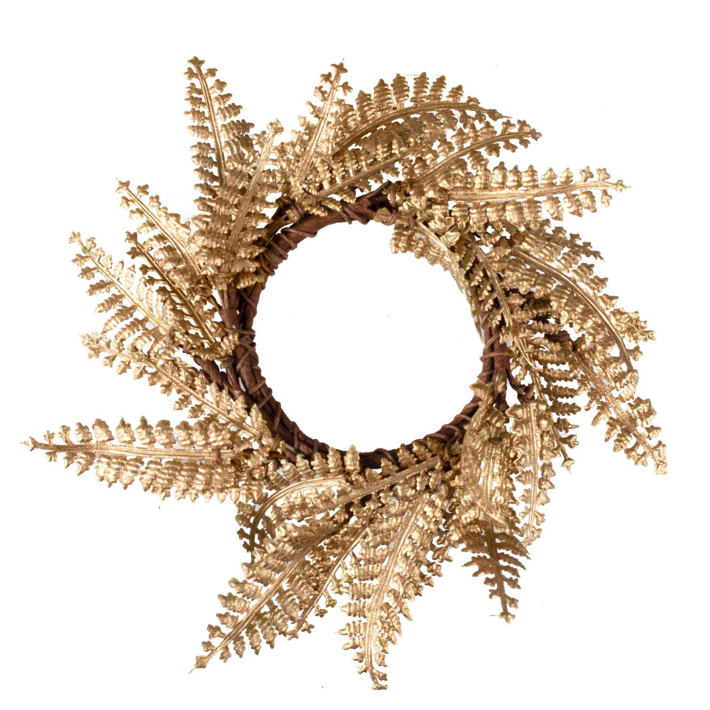 Golden leaf napkin rings / 4 pcs.