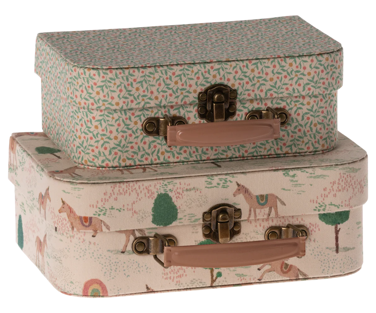 Conjunto de malas unicórnio e flores / 2 peças. 