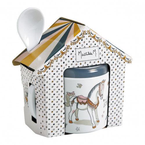 Taza con asas  y cuchara Little Carousel