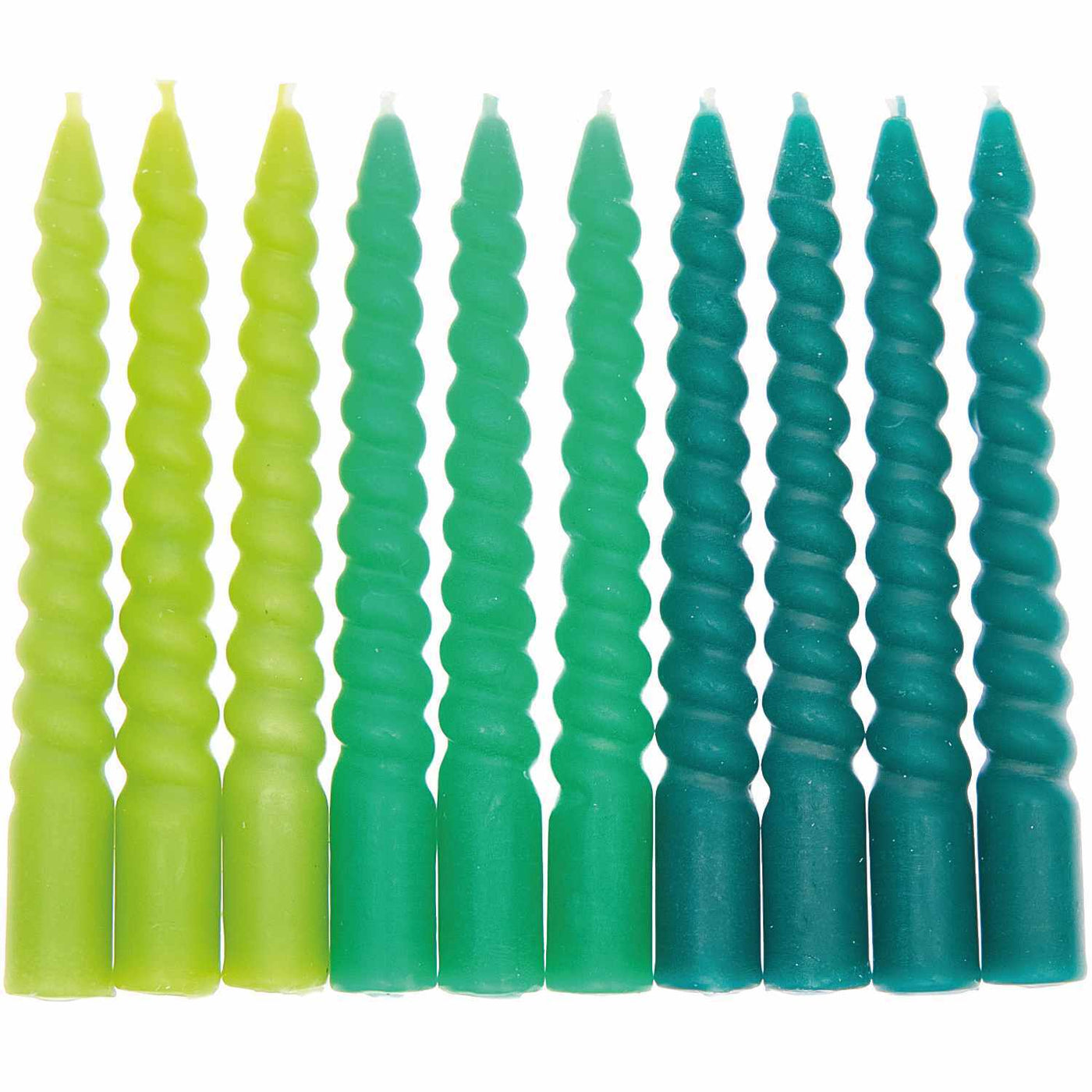 Set de velas mix verdes