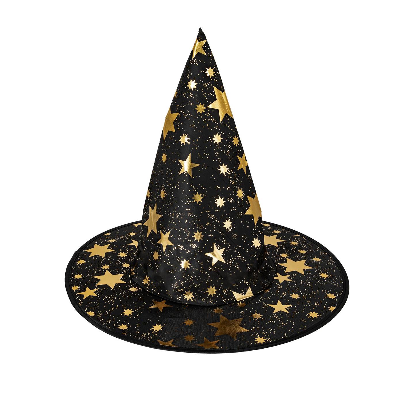 Sombrero bruja con estrellas doradas basic