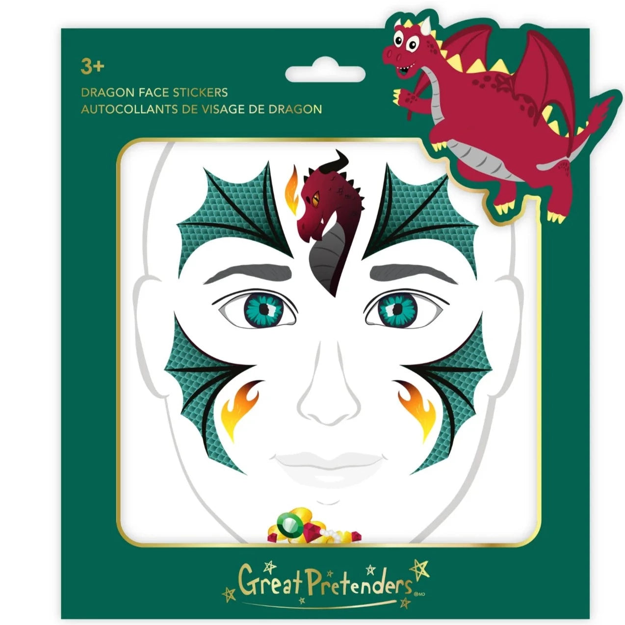 Dragon facial stickers