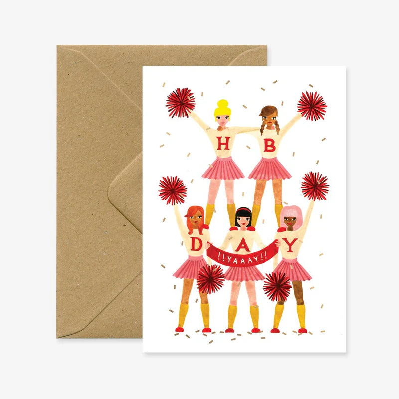 Tarjeta felicitación Cheerleaders