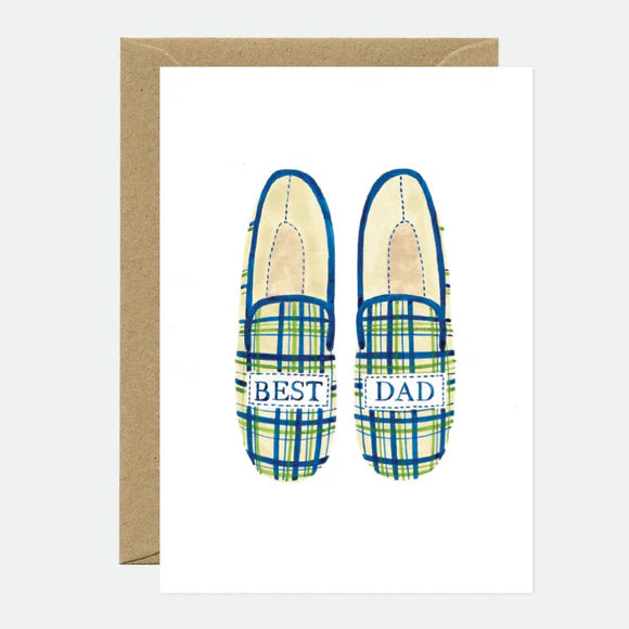 Tarjeta felicitación Best dad Shoes Father's. day