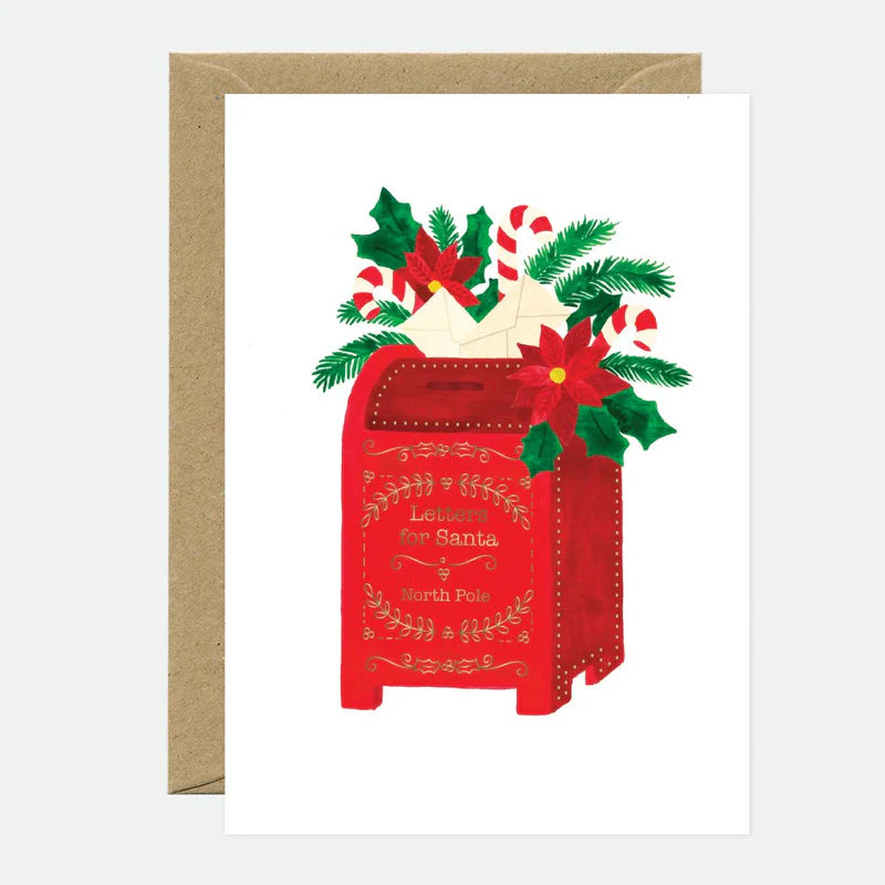 Tarjeta felicitación Navidad Santas mail