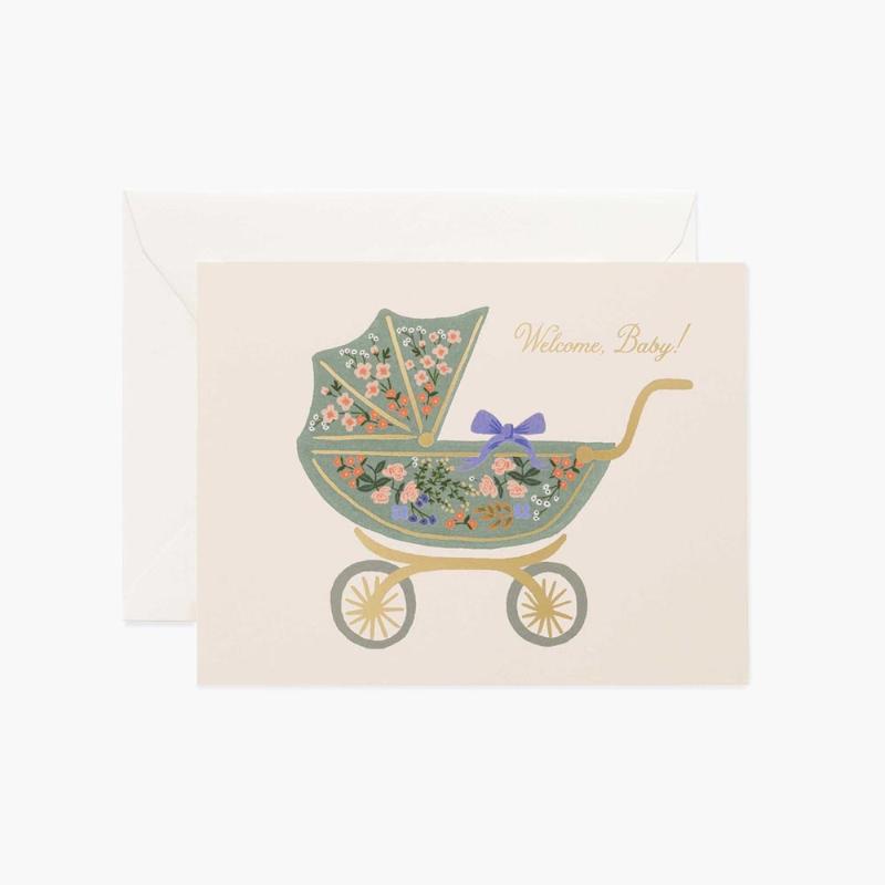 Tarjeta Baby Floral Pram R. Paper & Co