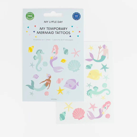 Mermaid temporary tattoo