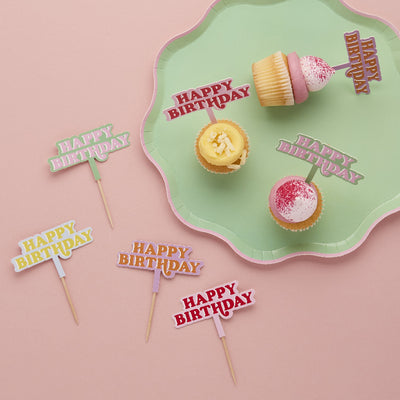 Groovy Happy Birthday Skewers / 12 pcs.