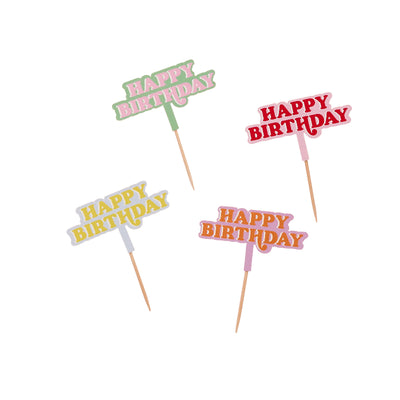 Groovy Happy Birthday Skewers / 12 pcs.