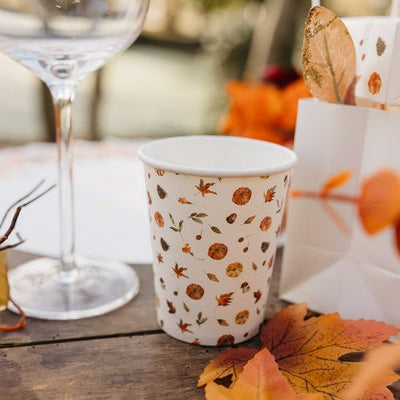 Vasos estampado Otoño  / 8 uds.