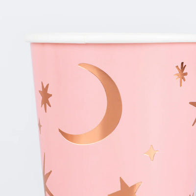 Pink witch glasses with stars / 8 pcs.