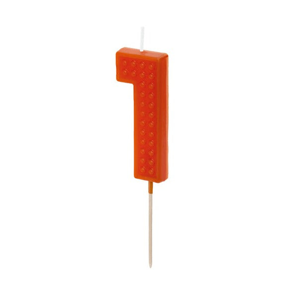 Lego number 1 candle