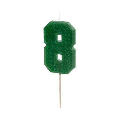 Lego number 8 candle