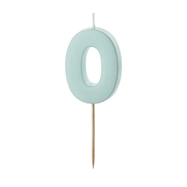 Pastel blue number candle