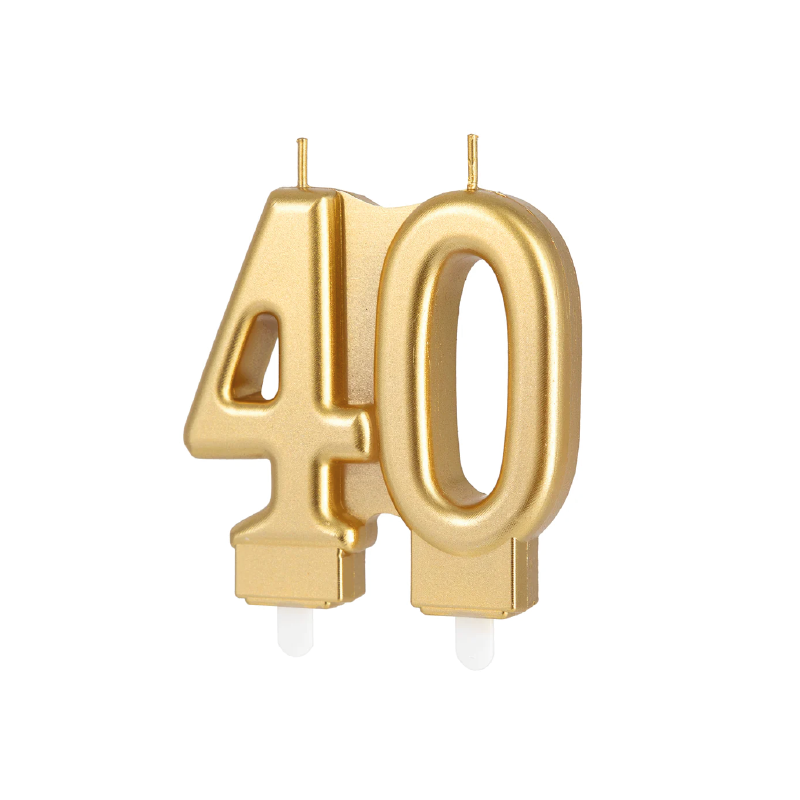 Vela número 40 dorada