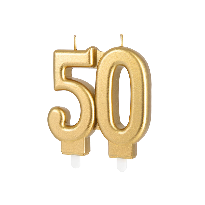 Vela número 50 dorada