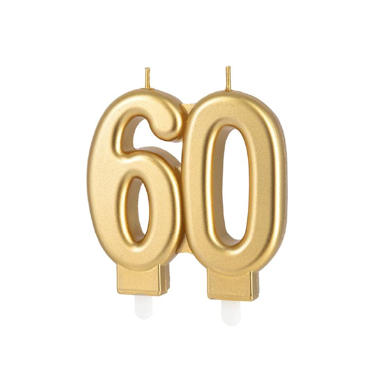 Vela número 60 dorada