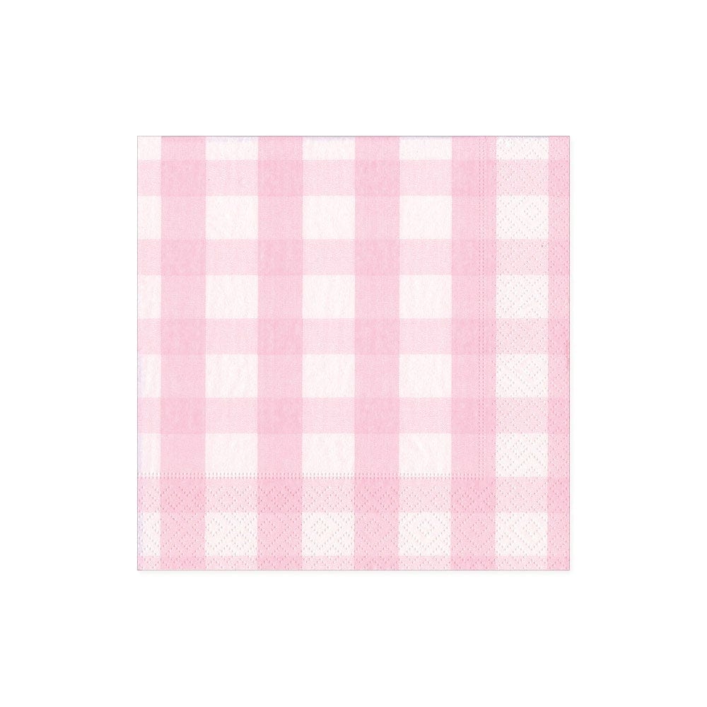 Pink Vichy napkins / 20 units.