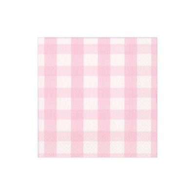 Pink Vichy napkins / 20 units.