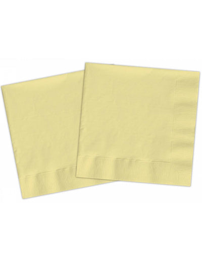 Compostable pastel yellow napkin / 20 pcs.