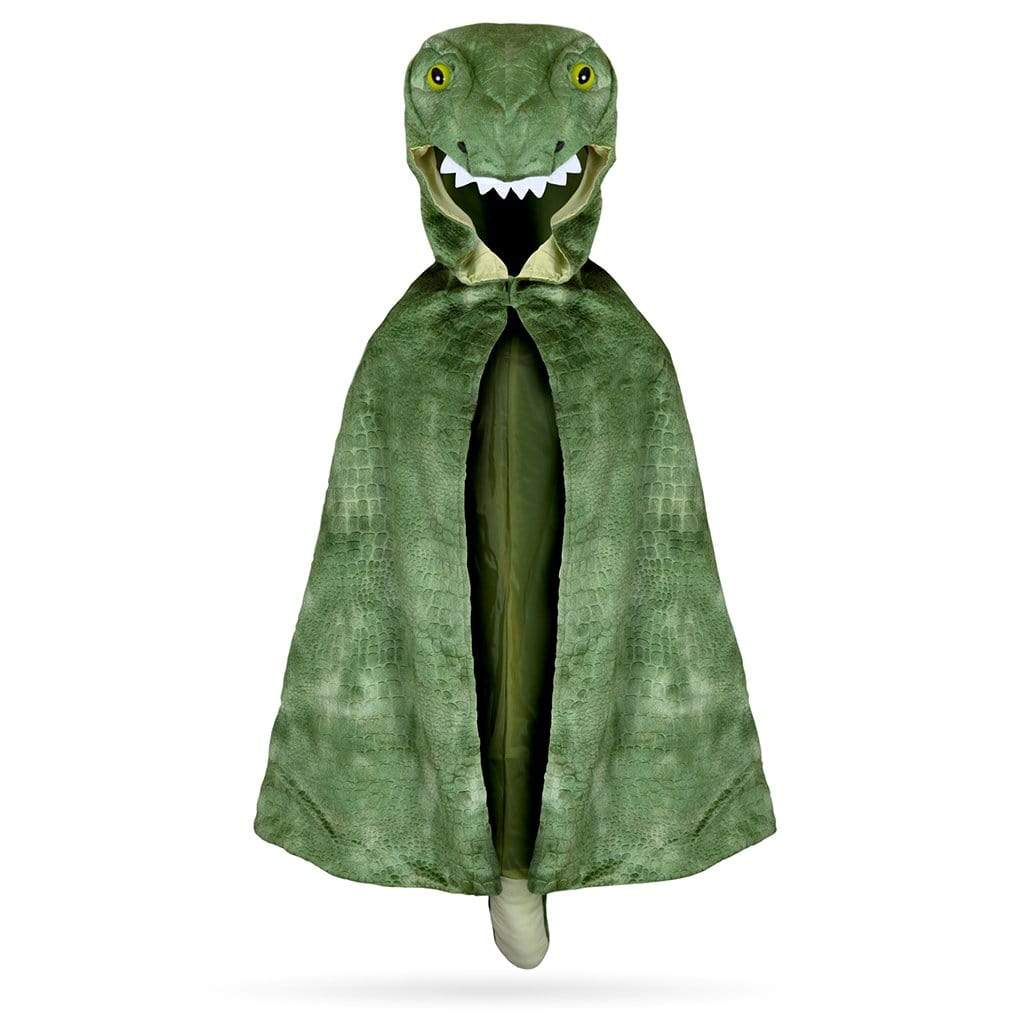 Disfraz capa dinosaurio T-Rex verde