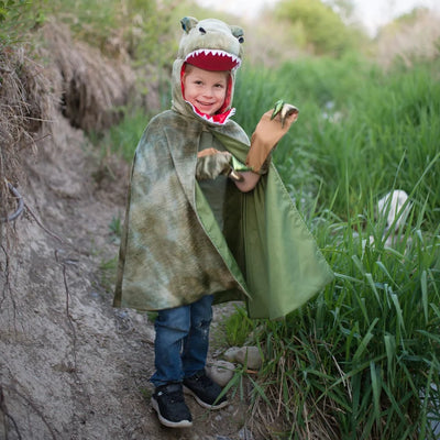 Green T-Rex costume with gloves