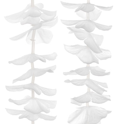white flower garland