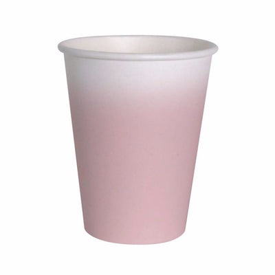Vaso degradé rosa compostable  / 8 uds.
