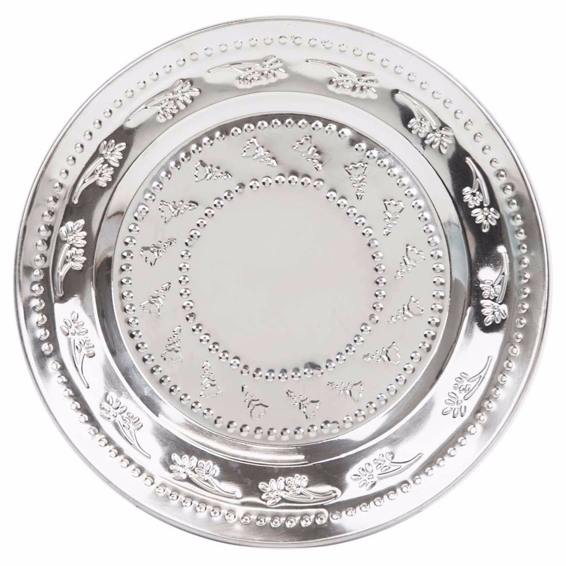 Indian Summer silver metallic plate