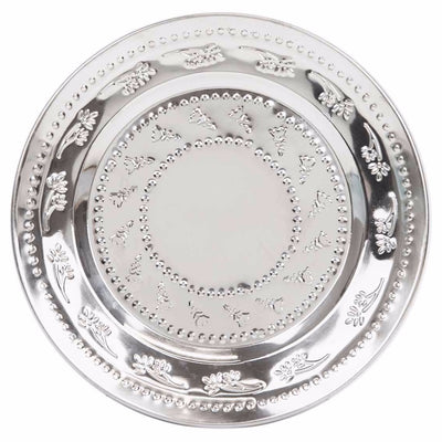 Indian Summer silver metallic plate