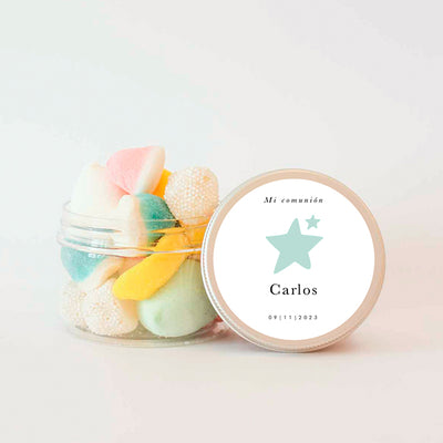 Personalized mint star jar