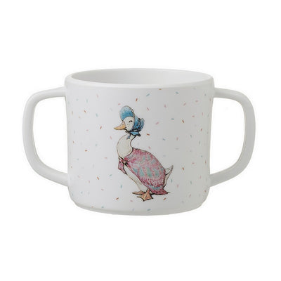 White mug with handles Peter Rabbit