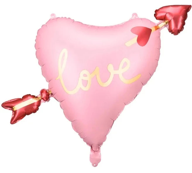 Balão Foil M Coração flecha Love
