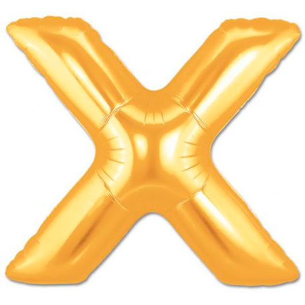 Balão Foil letra X XL ouro