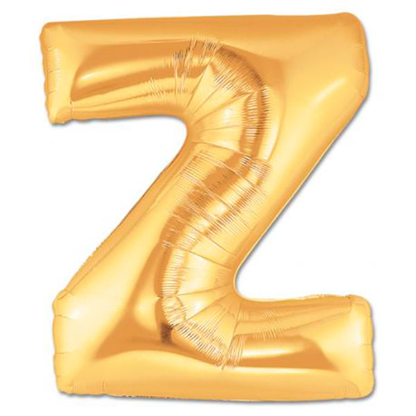 Foil balloon letter Z XL gold